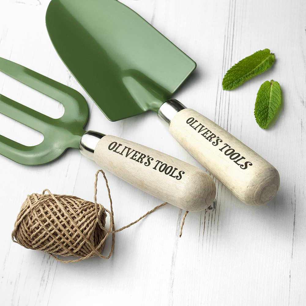 Personalised Trowel and Fork Set LittleBigTreats